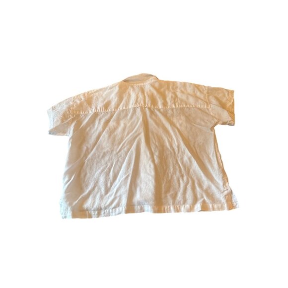 Eileen Fisher White Organic Linen Button-Up‎ Shirt XL Coastal Summer Lagenlook - Picture 5 of 5